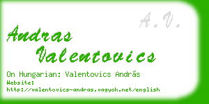 andras valentovics business card